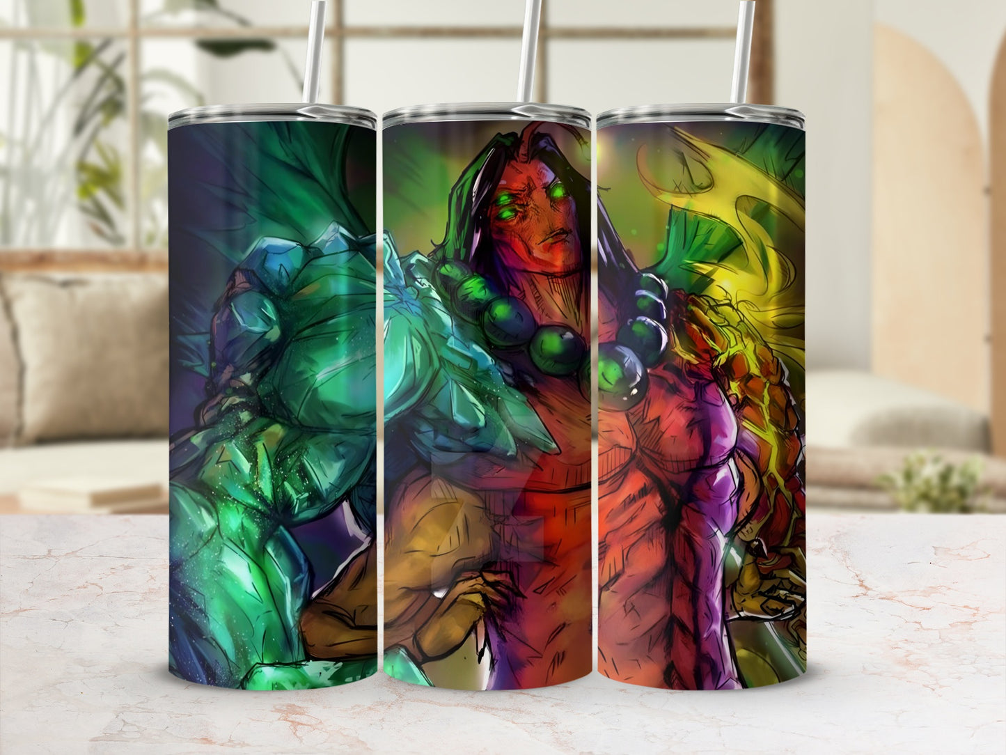 Vibrant Comics Art Insulated Tumbler with Straw Product