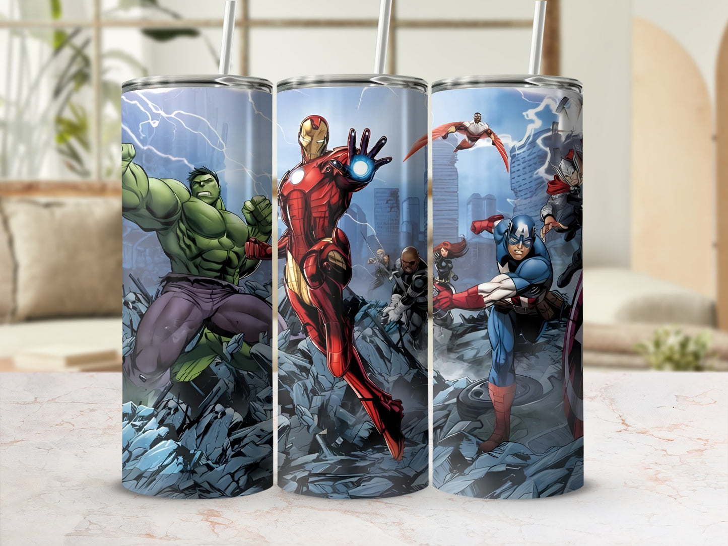 Marvel Avengers Characters Stainless Steel Tumbler