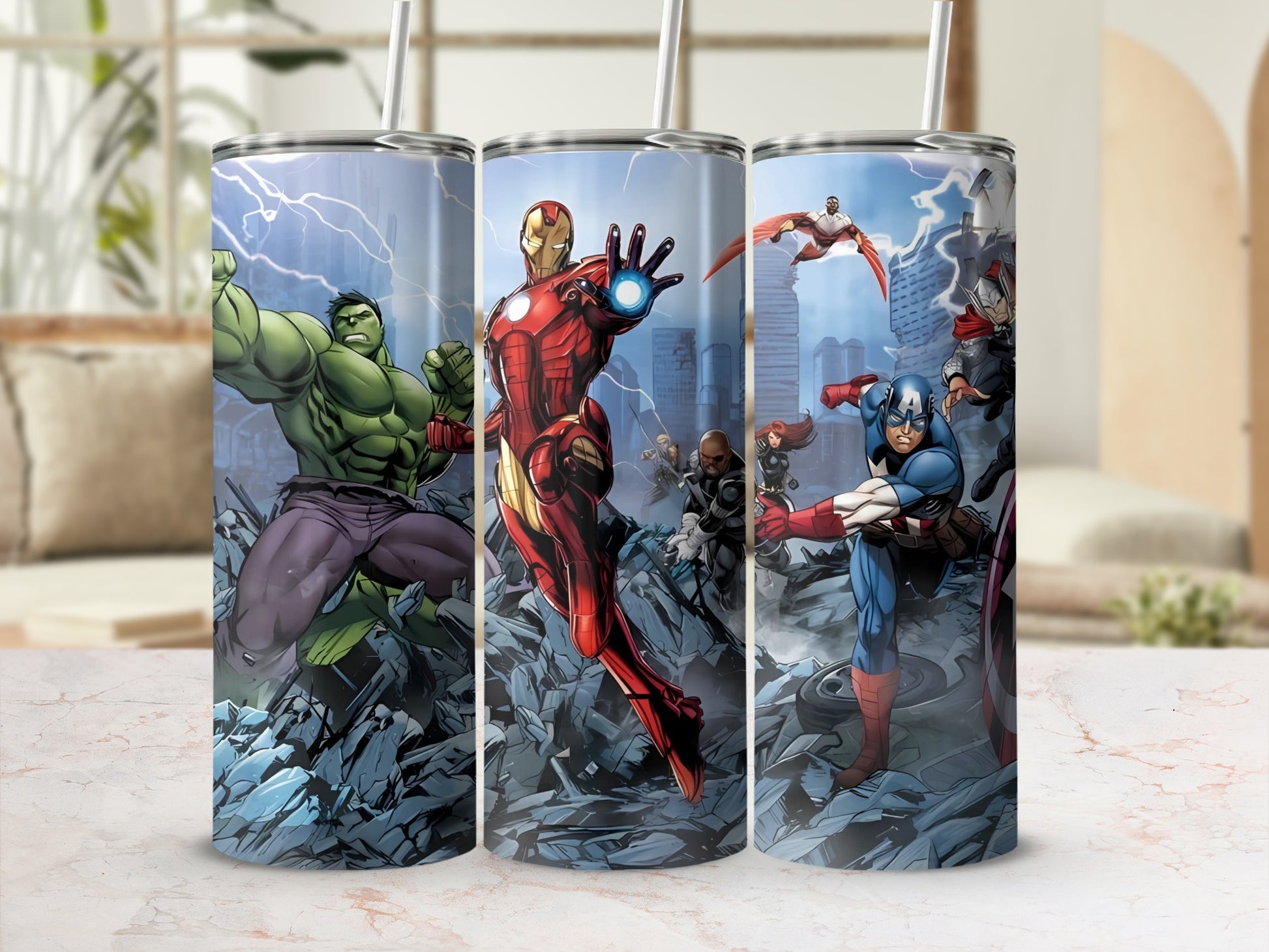 Marvel Avengers Characters Stainless Steel Tumbler