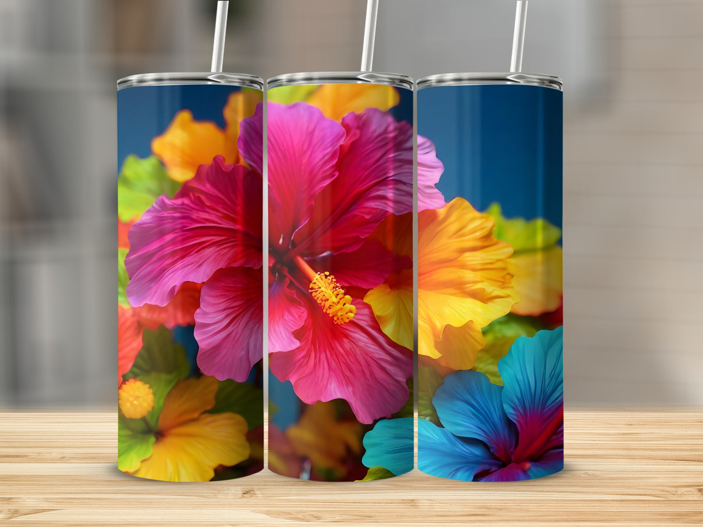 Vibrant Tropical Hibiscus Flowers Colorful Summer product type