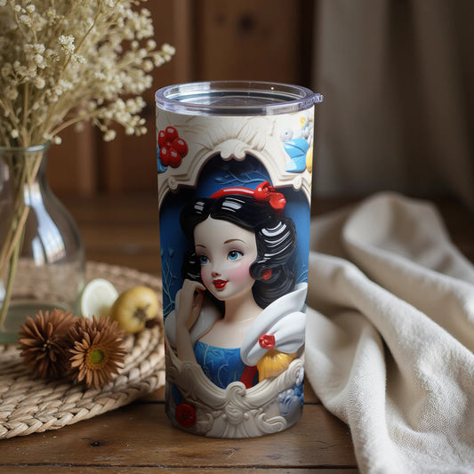 Enchanting Princess Art Reusable Stainless Steel Tumbler