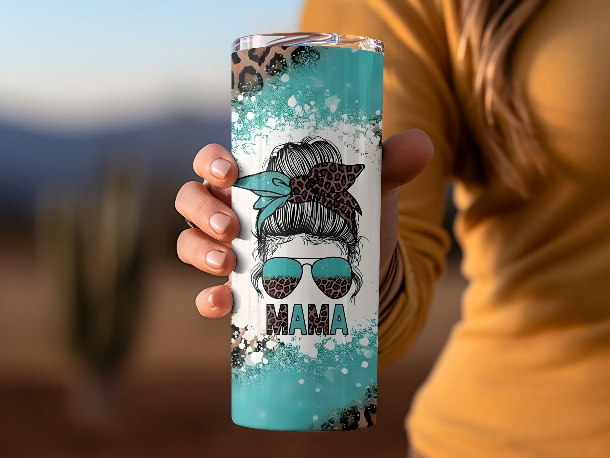 Trendy Mama Leopard Bandana Tumbler 20oz Product