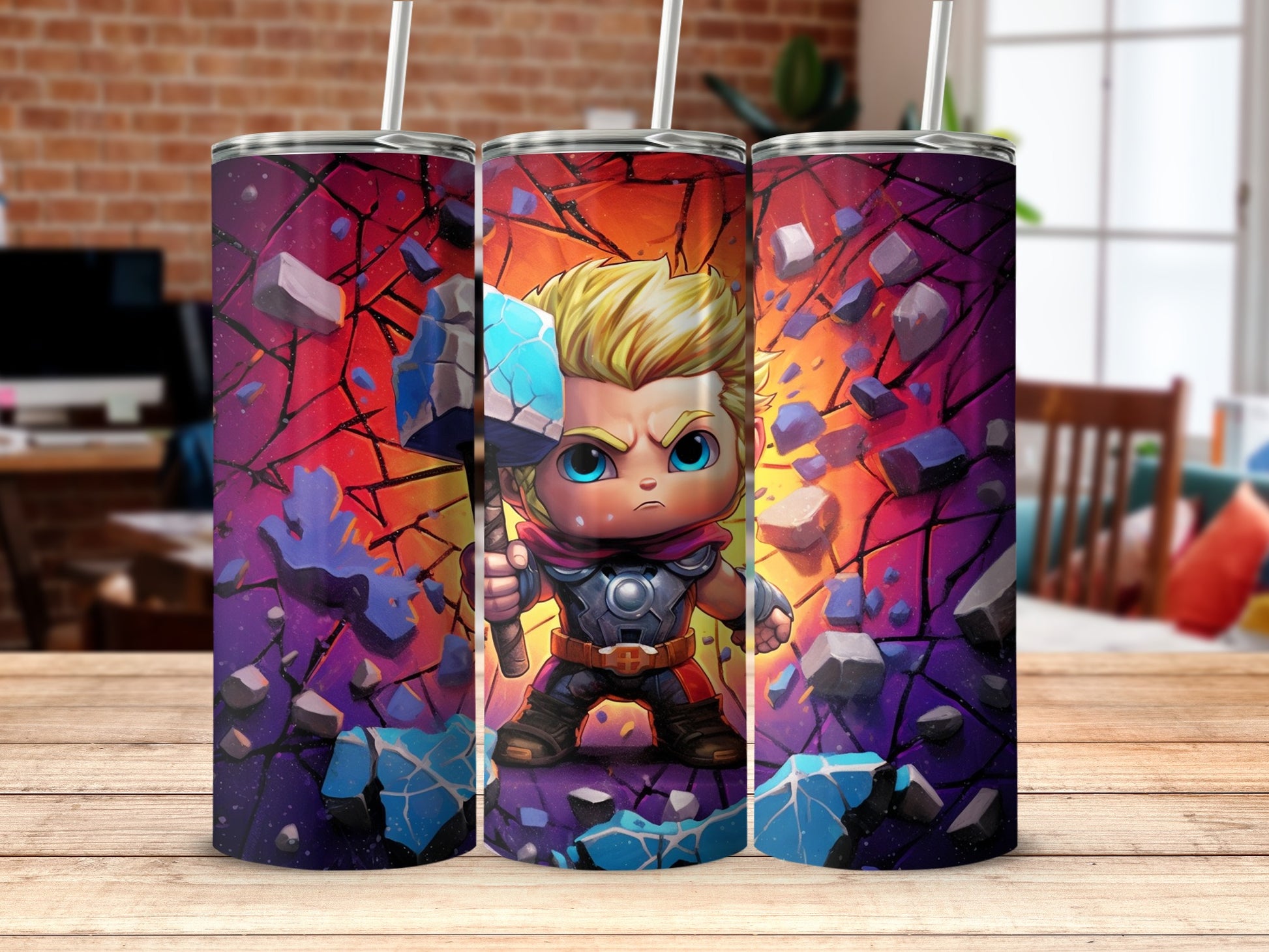 Colorful Fun Character Graphic Insulated Tumbler Product