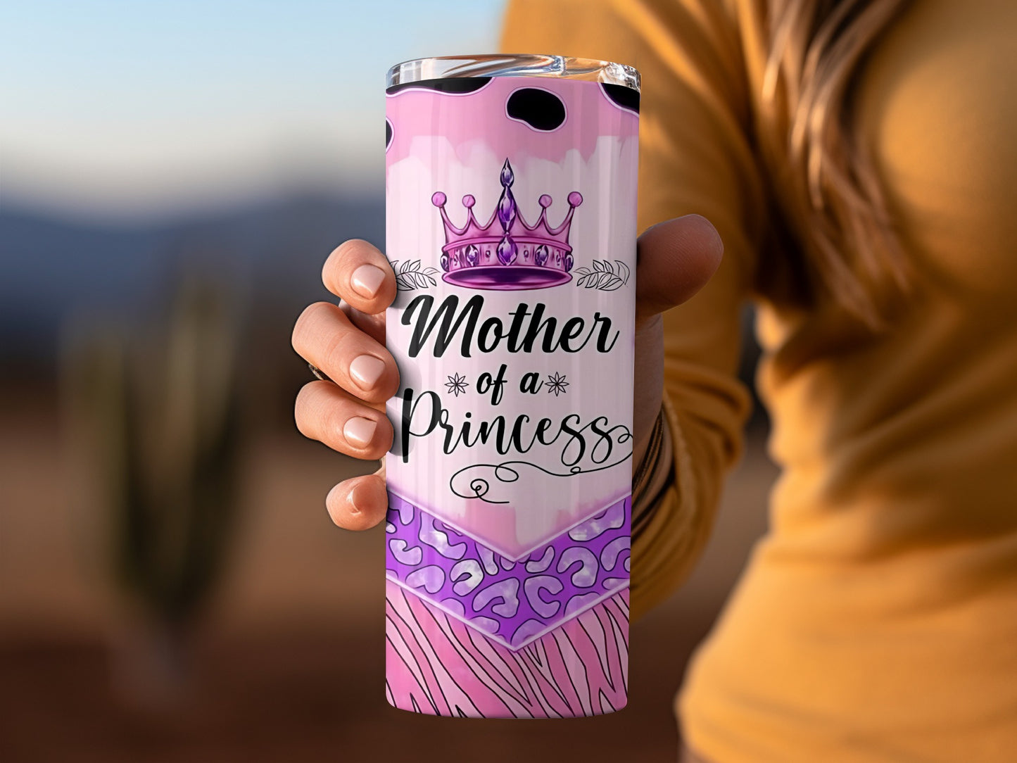 Mother of a Princess Travel Mug Tumbler Gift for Mom