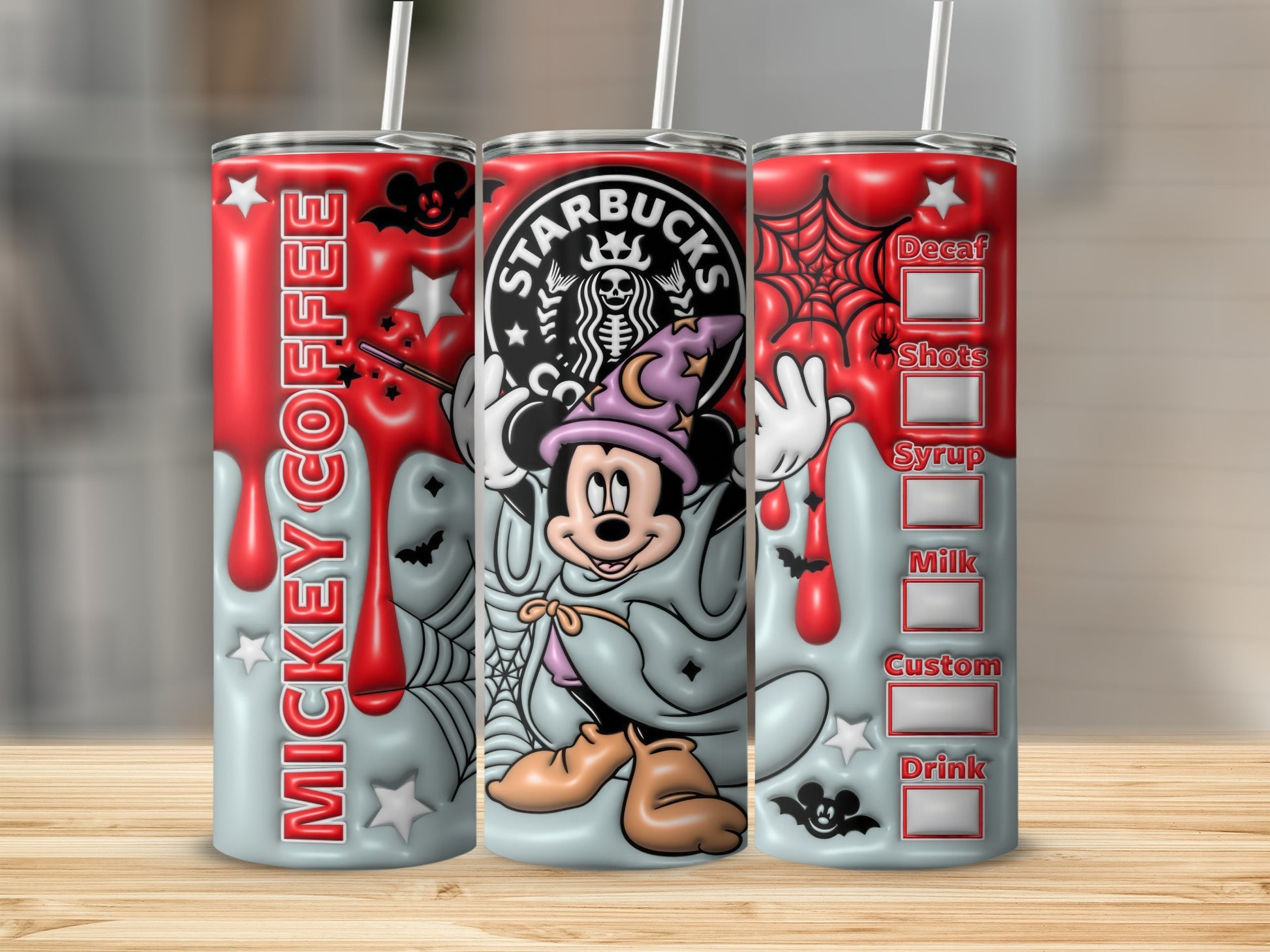 Mickey Coffee Tumbler with Starbucks Design