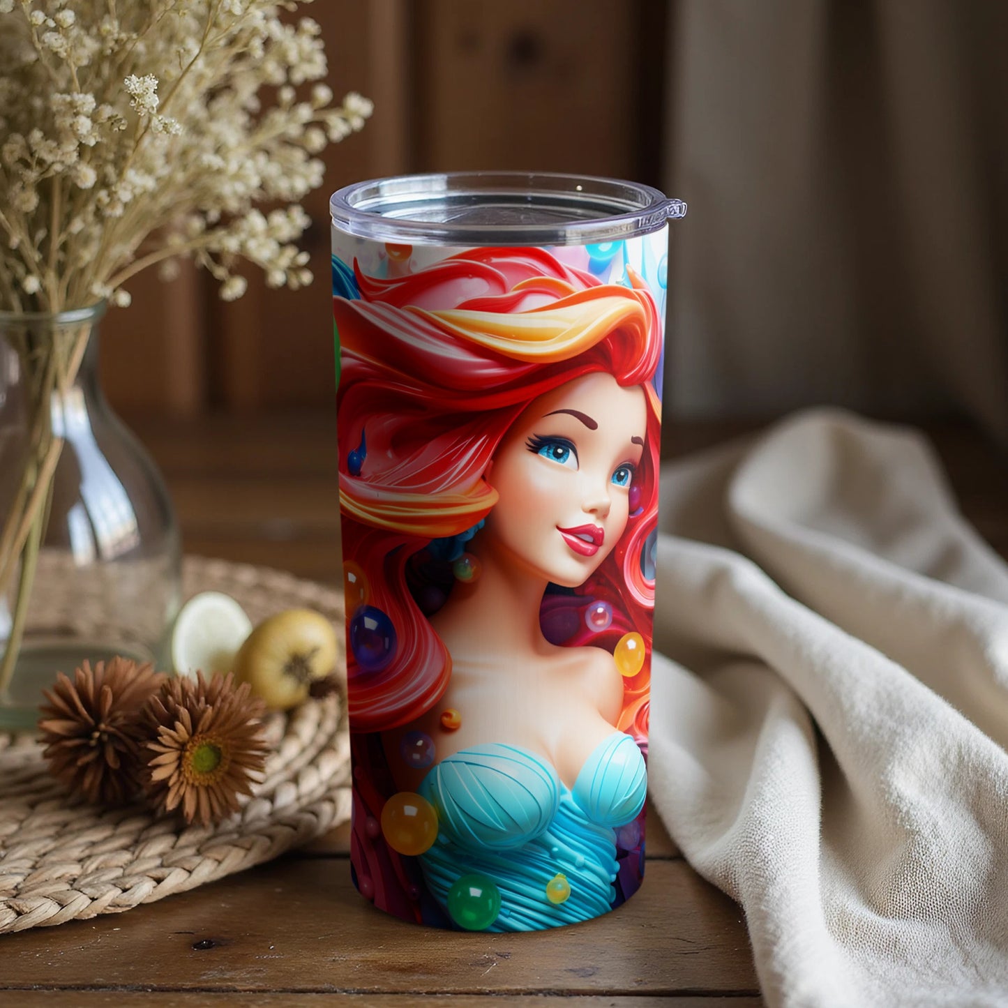 Colorful Vibrant Red Haired Tumbler Product