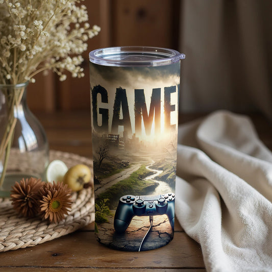 Epic Gaming Adventure Themed Tumbler for Gamers