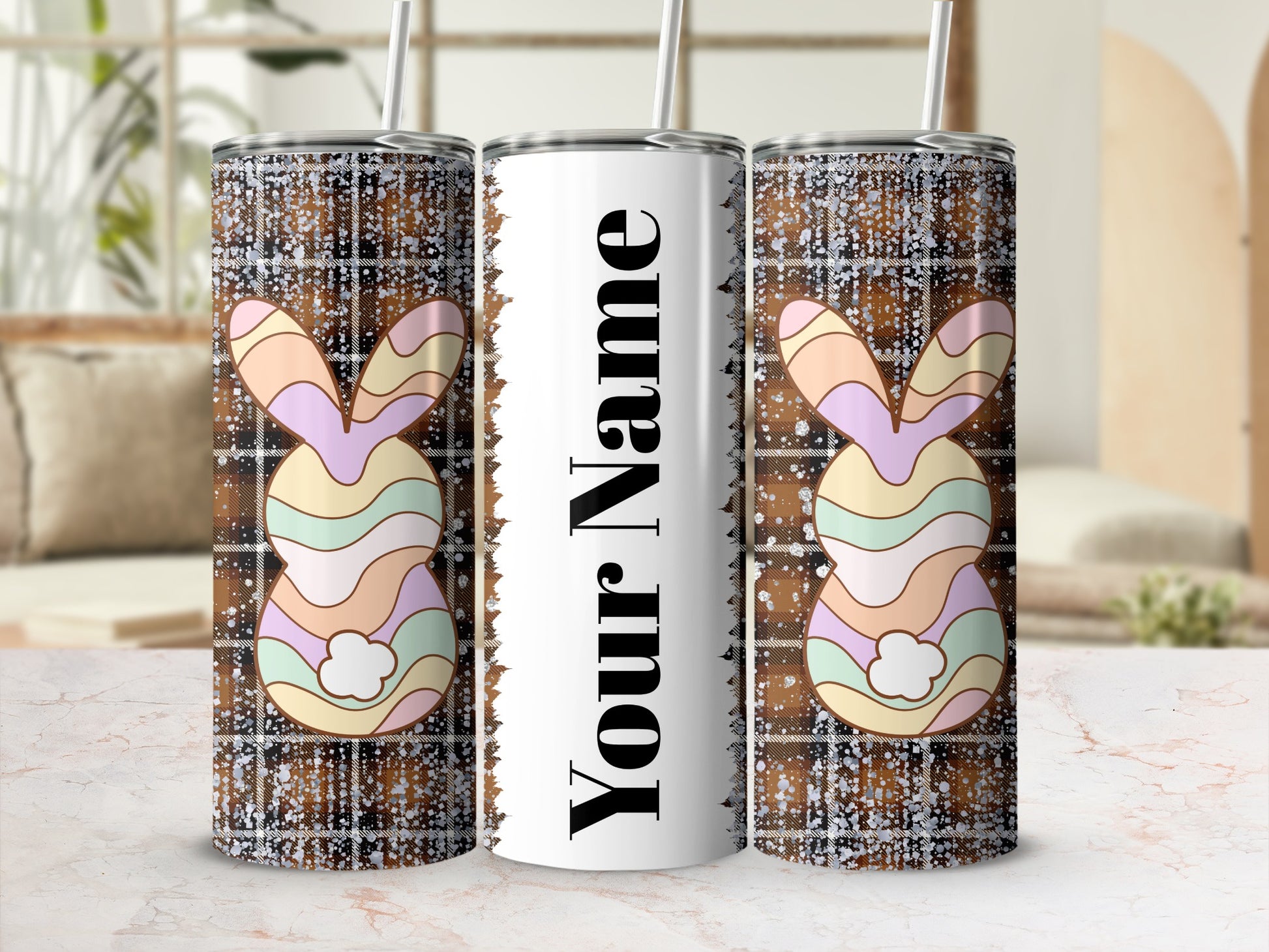 Personalized Easter Bunny Tumbler with Name Customization