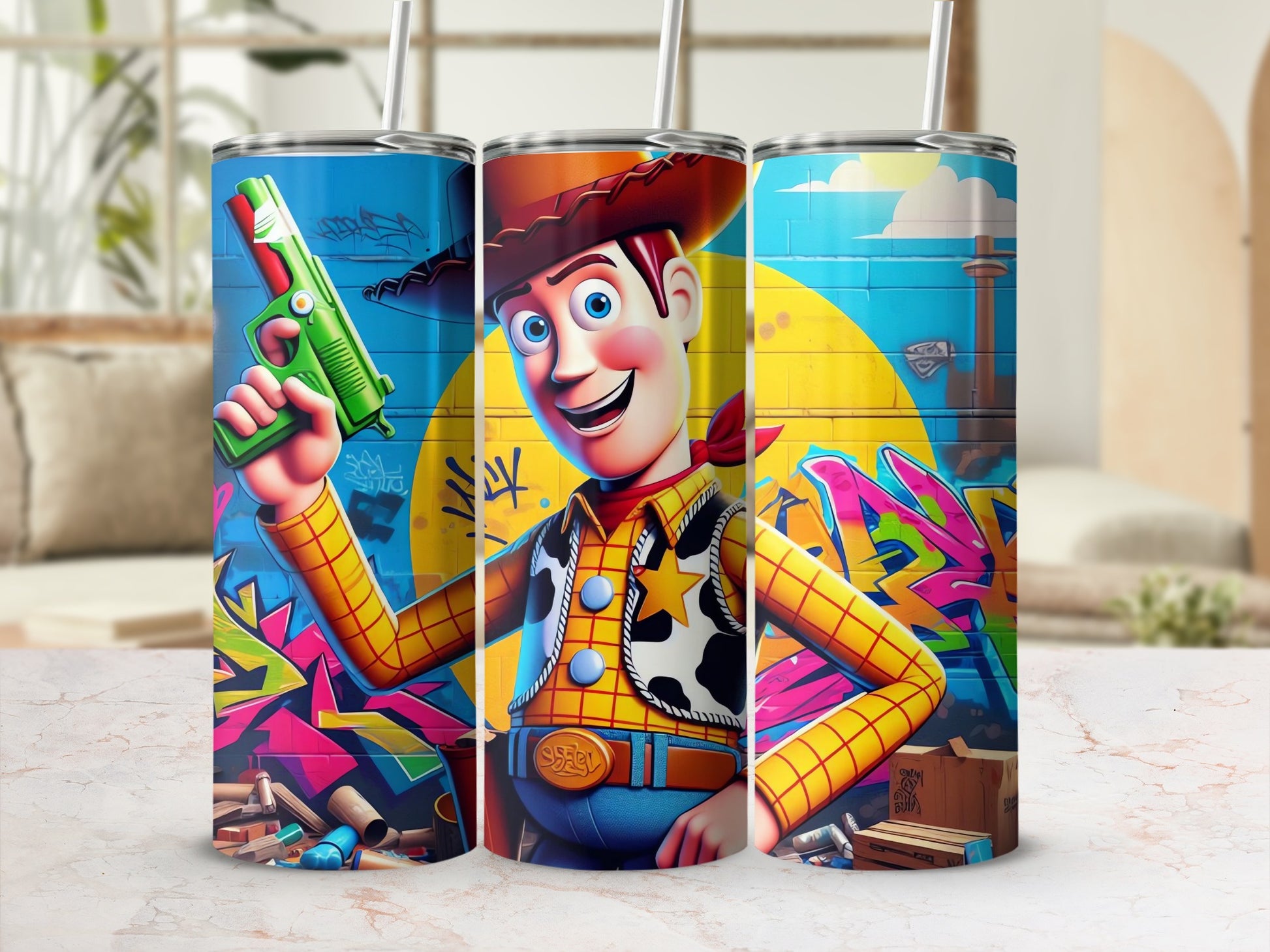 Colorful Cartoon Character Thermos Tumbler Cup
