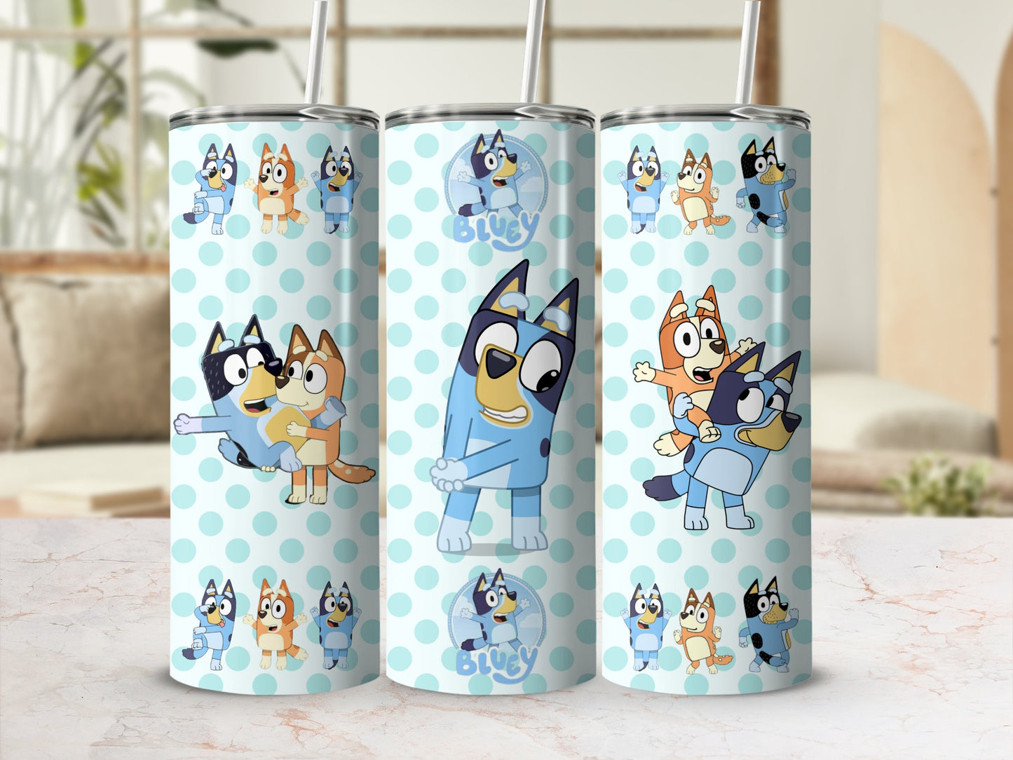 Bluey and Friends Polka Dot Tumbler for Kids Drinkware