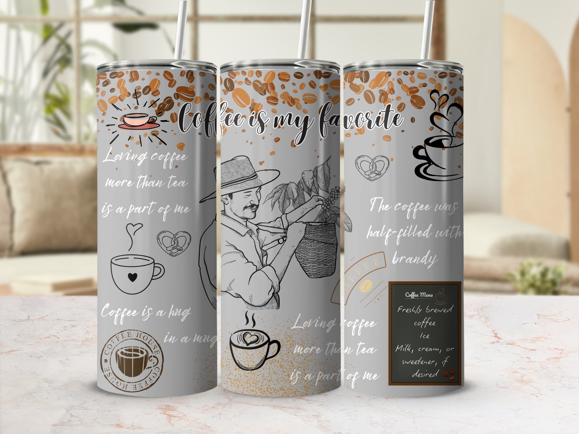 Loving Coffee More Than Tea is a Part of Me Tumbler