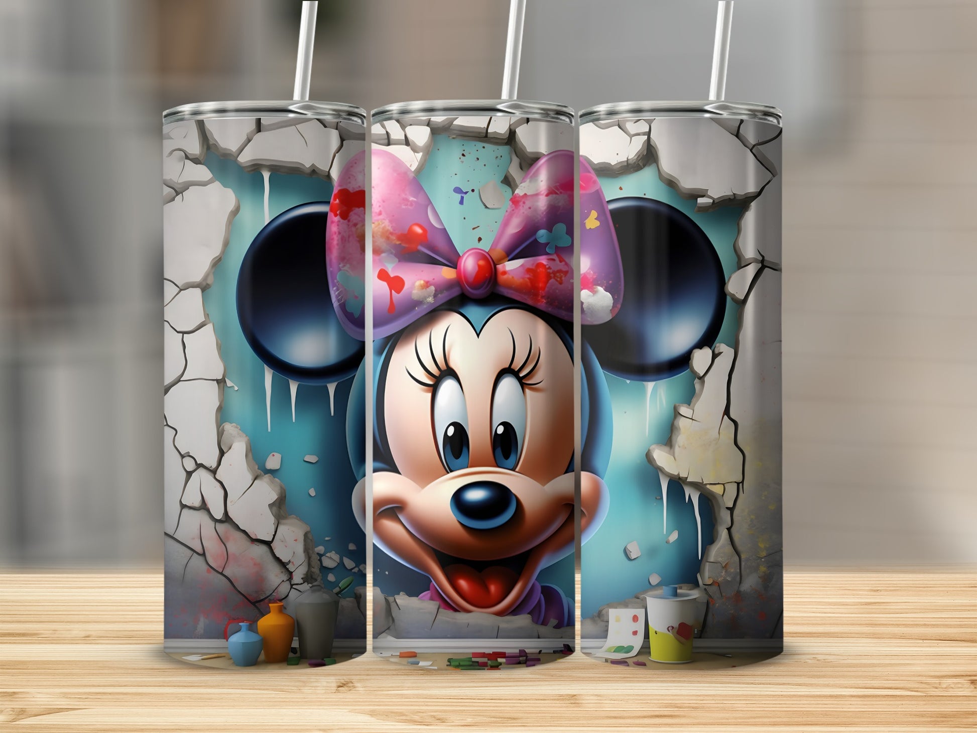 Cute Cartoon Printed Tumbler with Adorable Character