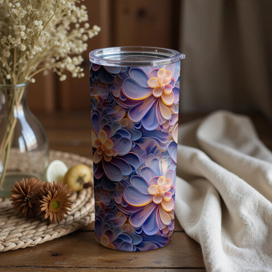 Stunning Floral Insulated Travel Tumbler Cup 20 oz