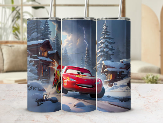 Lightning McQueen Winter Wonderland Travel Mug