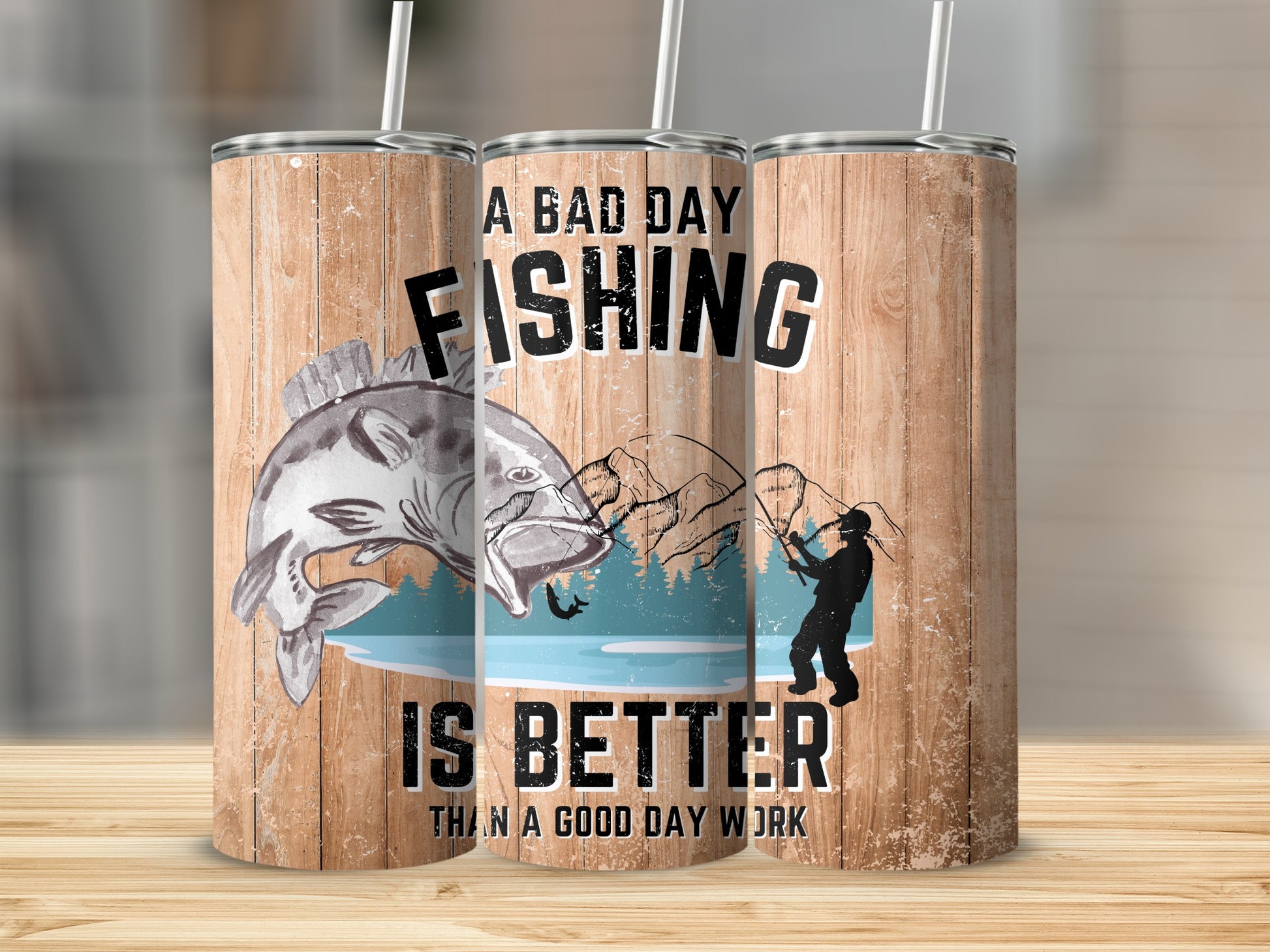 A Bad Day Fishing Is Better Than A Good Day Work product type
Fishing Tumbler
Fisherman Gift
Fishing Lover
Outdoor Tumbler
Wood Grain Look
Bass Fishing
Fish Design
Angler Gift
Funny Fishing
Quote Tumbler
Drinkware Gift
Nature Theme
Rustic Design
Tumbler Cup
Travel Mug
Insulated Cup
Lake Life
Camping Gear
Fishing Trip
Sports Fishing