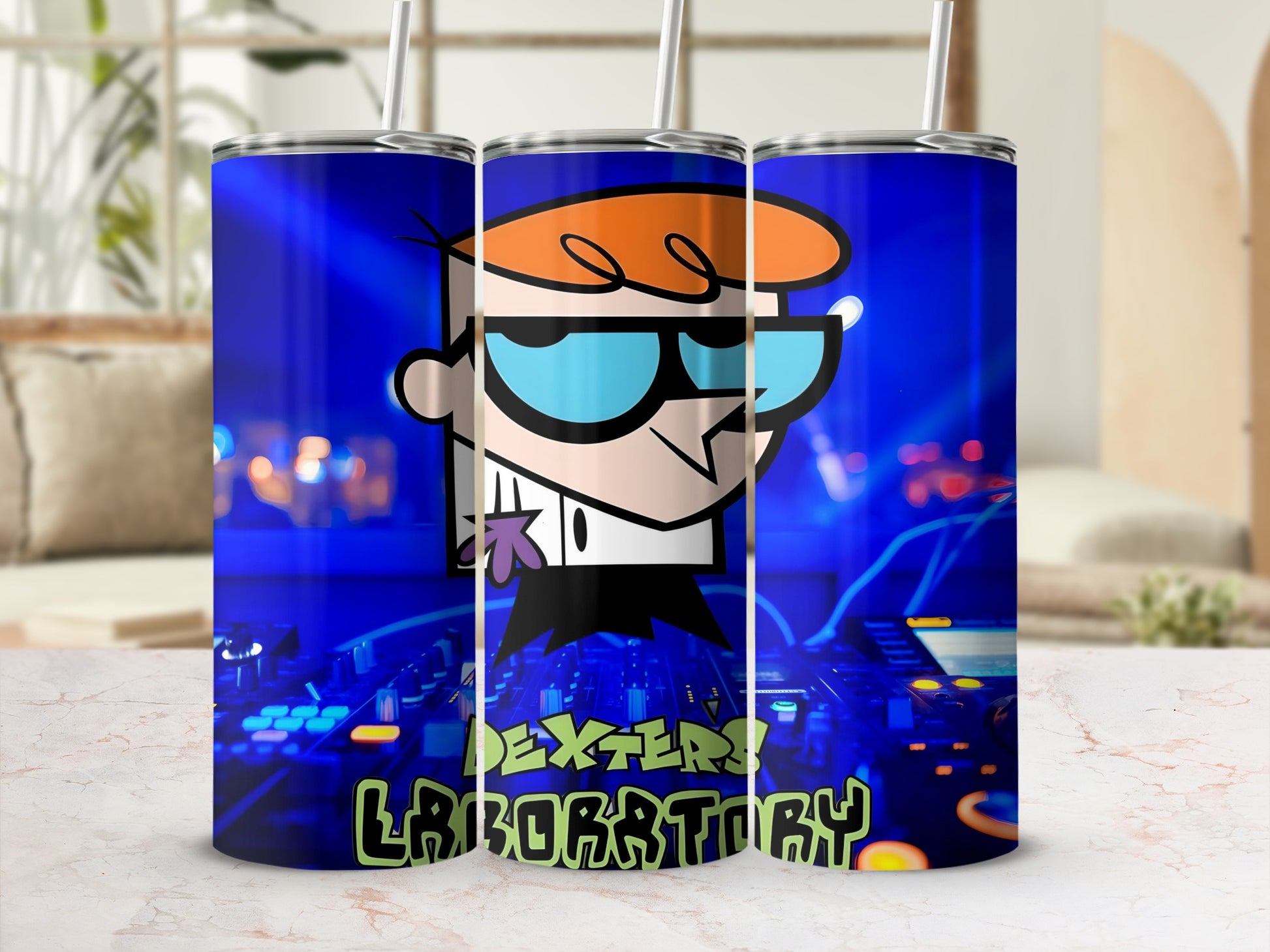 Dexter's Laboratory DJ Themed Tumbler