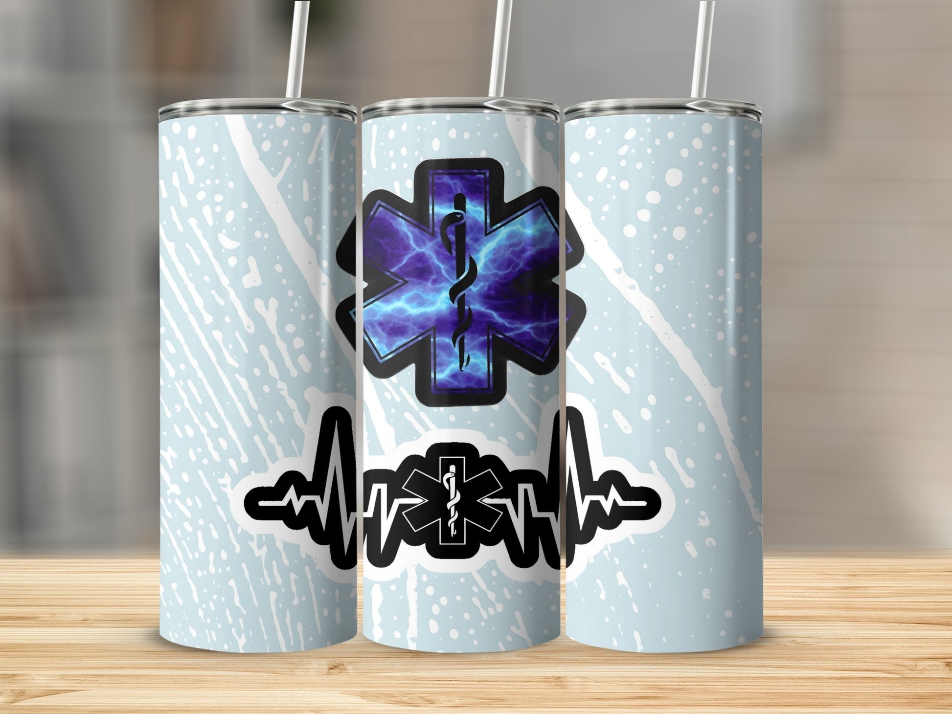 Medical EMS Star of Life Tumbler with Pulse Design