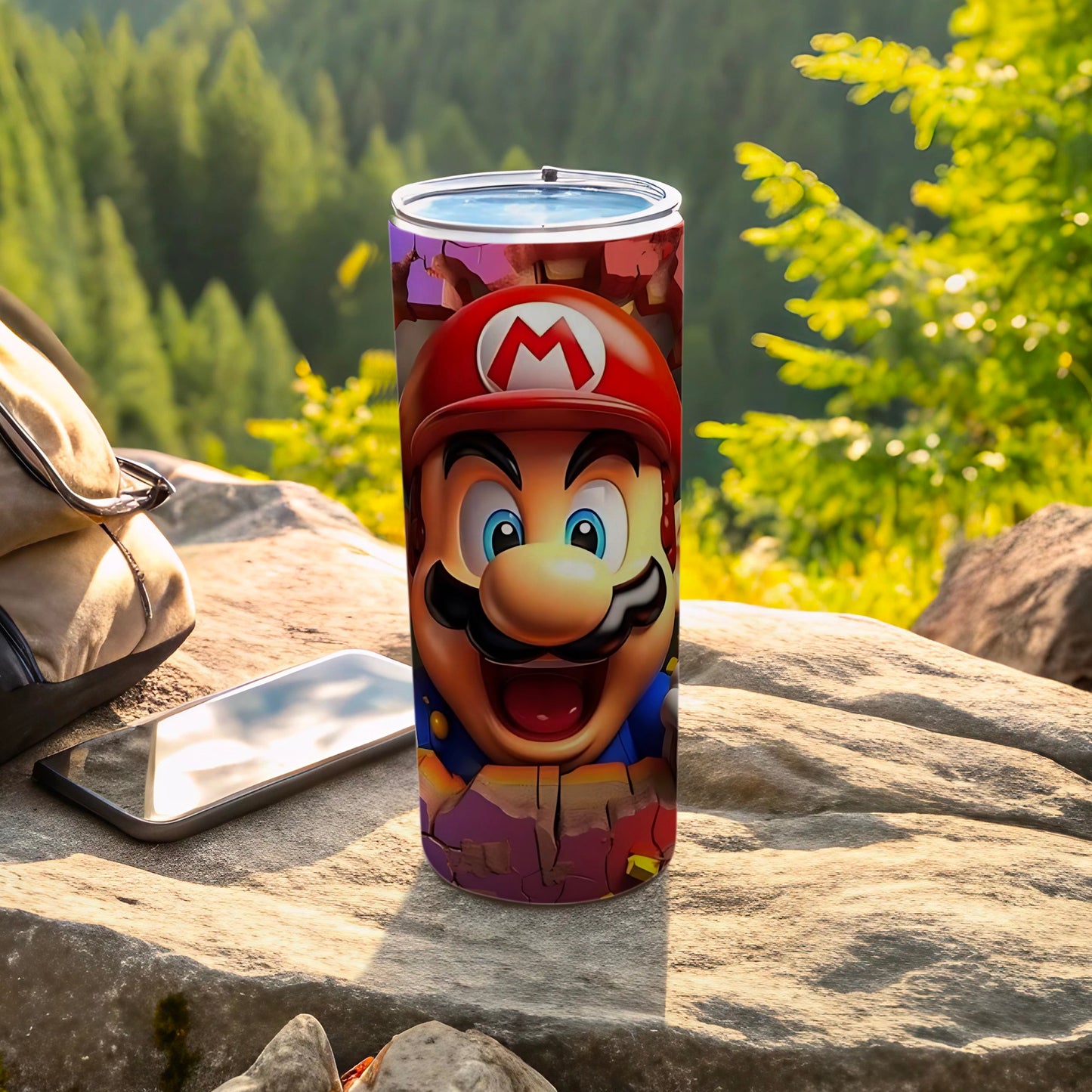 Vibrant Mario Character Tumbler for Outdoor Adventures
