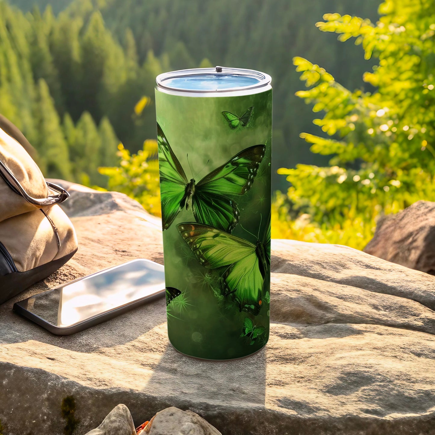 Lush Forest Green Butterfly Pattern Tumbler product type
Tumbler
Butterfly
GreenButterfly
NatureDesign
ForestTheme
VibrantGreen
OutdoorGear
Drinkware
InsulatedTumbler
WildlifeArt
ElegantButterfly
InsectPattern
SummerVibes
SpringFashion
TravelMug
BeverageContainer
UniqueGift
ButterflyLover
GreenPattern
SereneDesign