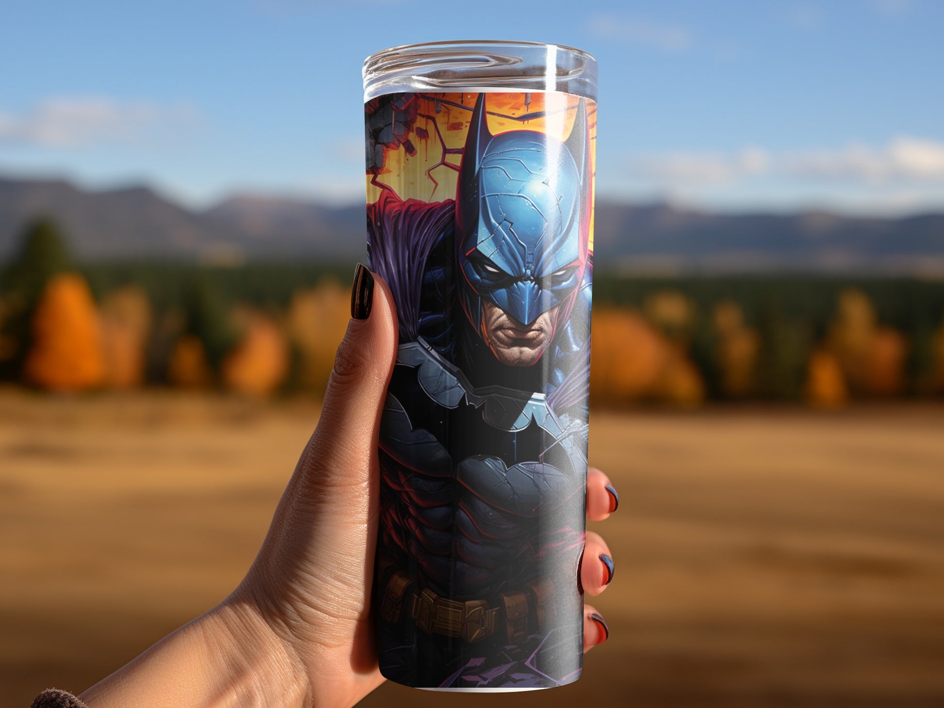 Batman Illustrated Design Insulated Travel Cup for Fans