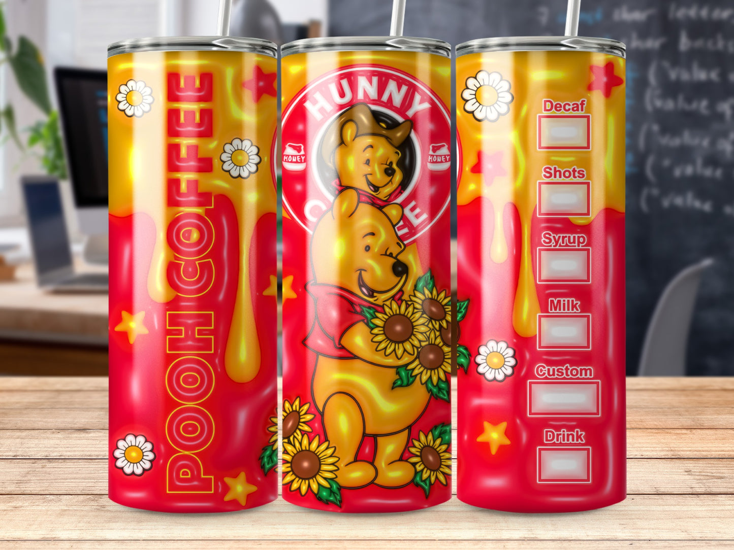 Winnie the Pooh Themed Coffee Tumbler for Kids