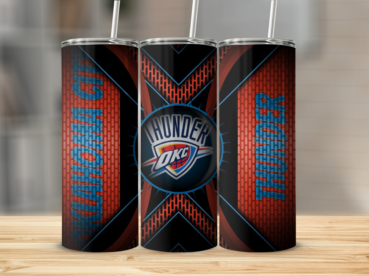 OKC Thunder Logo Design Unique and Striking Graphic Tumblers