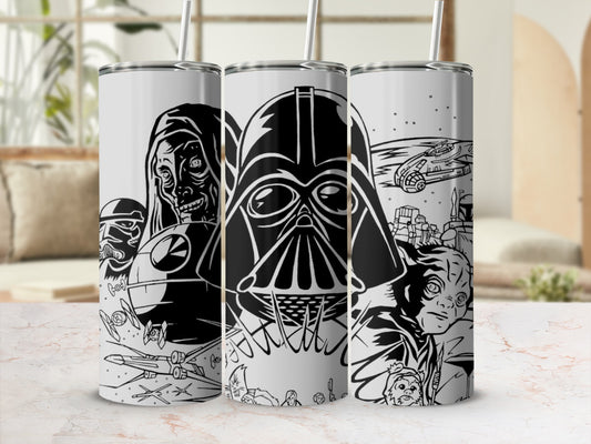 Star Wars Galactic Characters Vader Yoda Falcon Tumbler product type