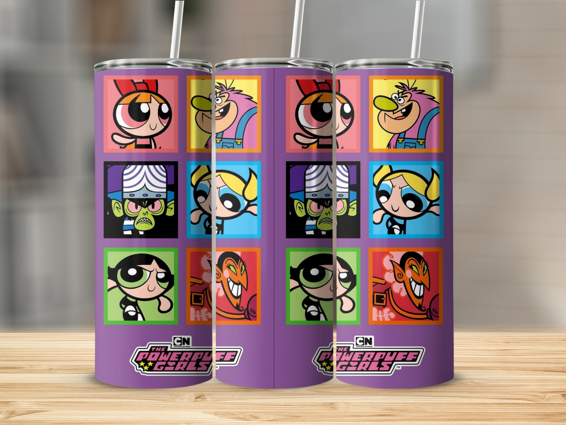 The Powerpuff Girls Retro Cartoon Character Tumbler