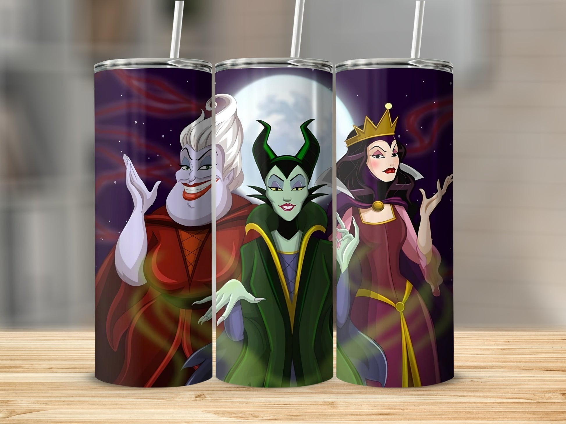 Animated Villains Design Slim Tumbler Drinkware