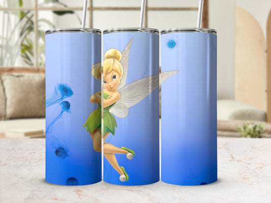 Tinker Fairy and Jellyfish Design Tall Tumbler Product