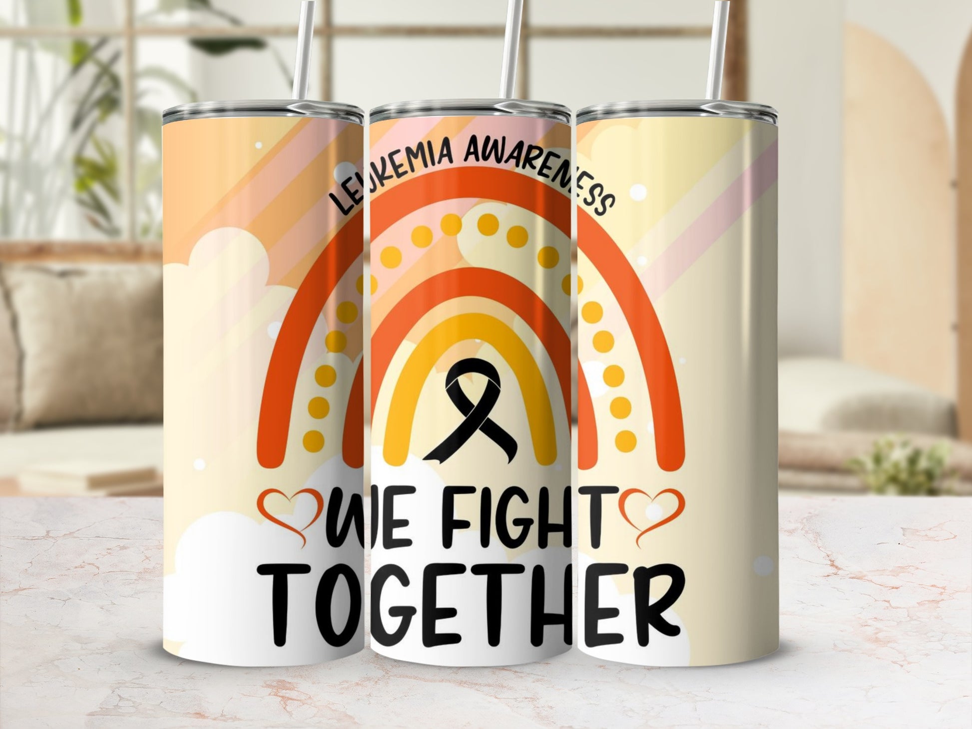 Leukemia Awareness We Fight Together Tumblers