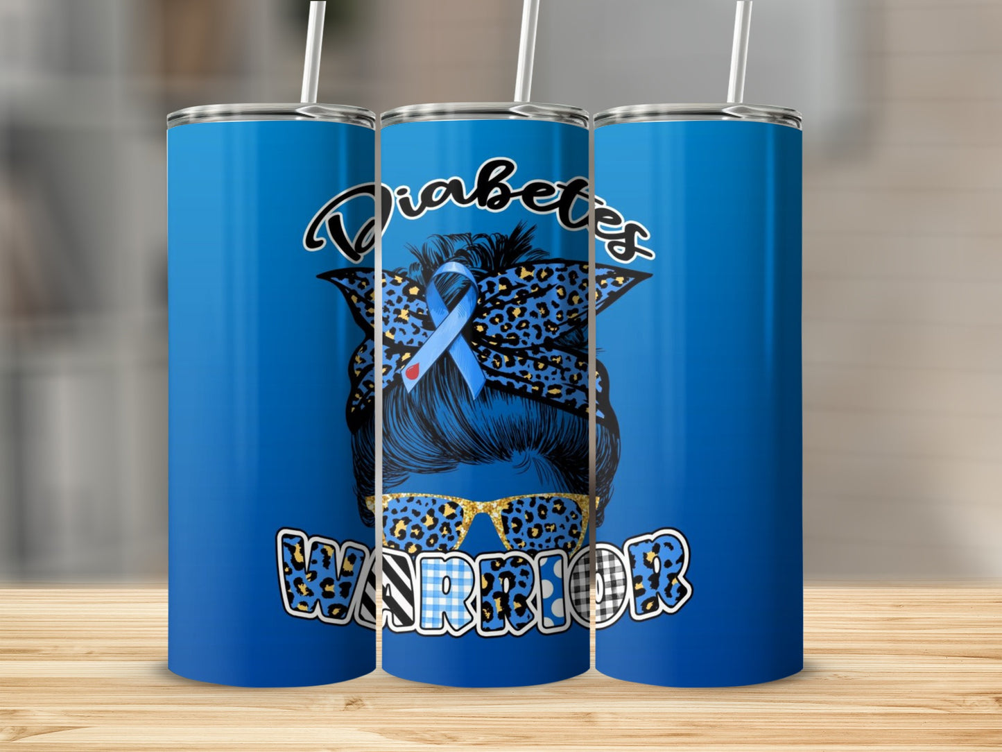 Diabetes Warrior Insulated Tumbler with Straw