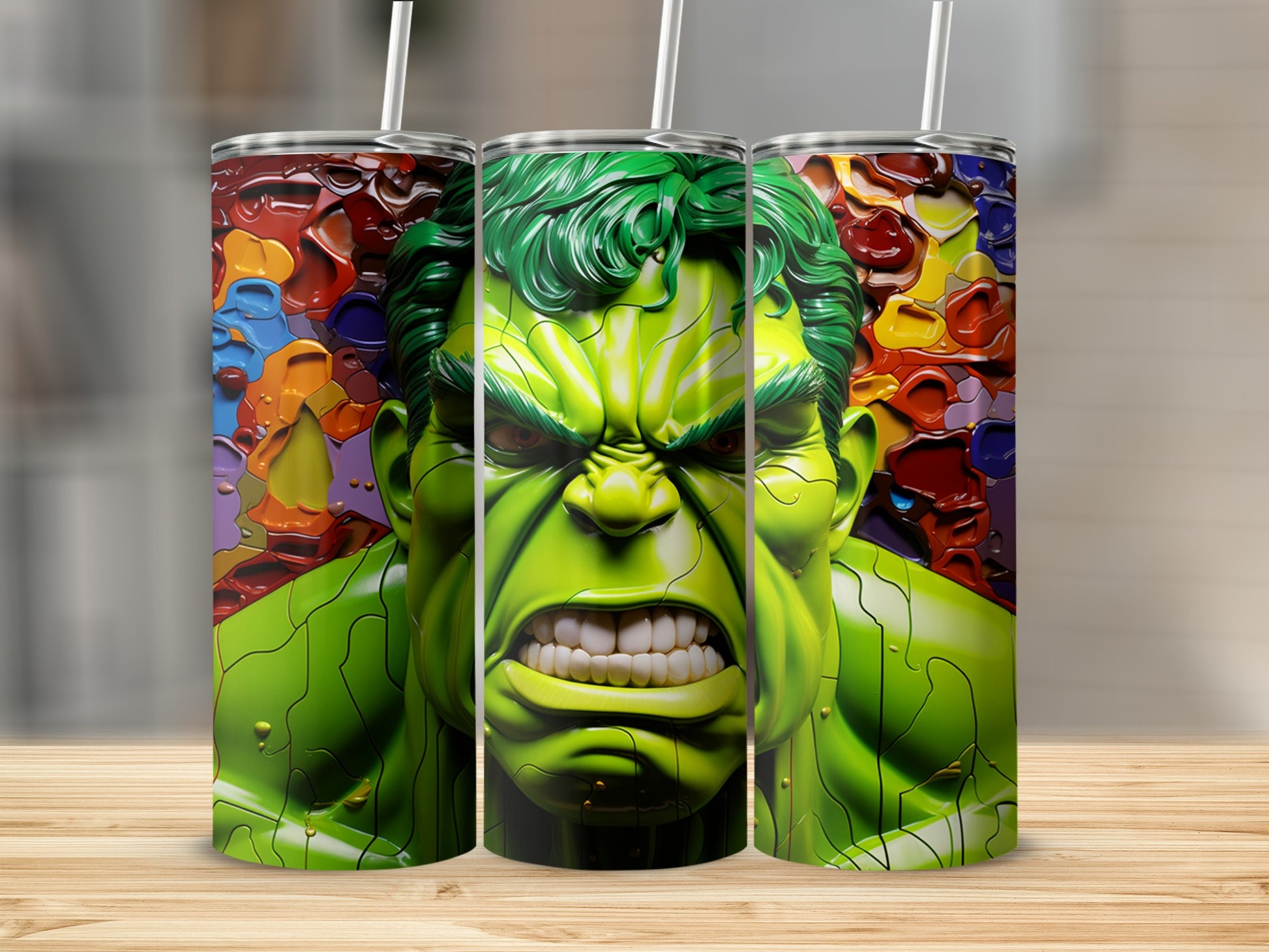 Incredible Hulk Colorful Graphic Tumbler
