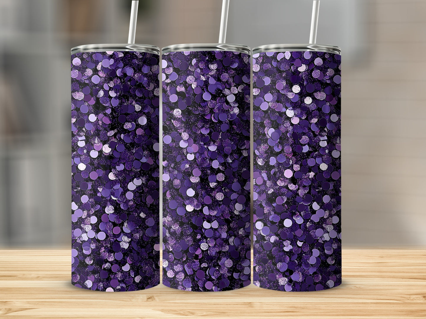 Stunning Amethyst Dream Sparkle Effect Design Tumblers