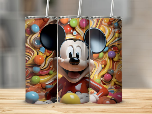 Colorful Cartoon Character Design Metal Tumbler
