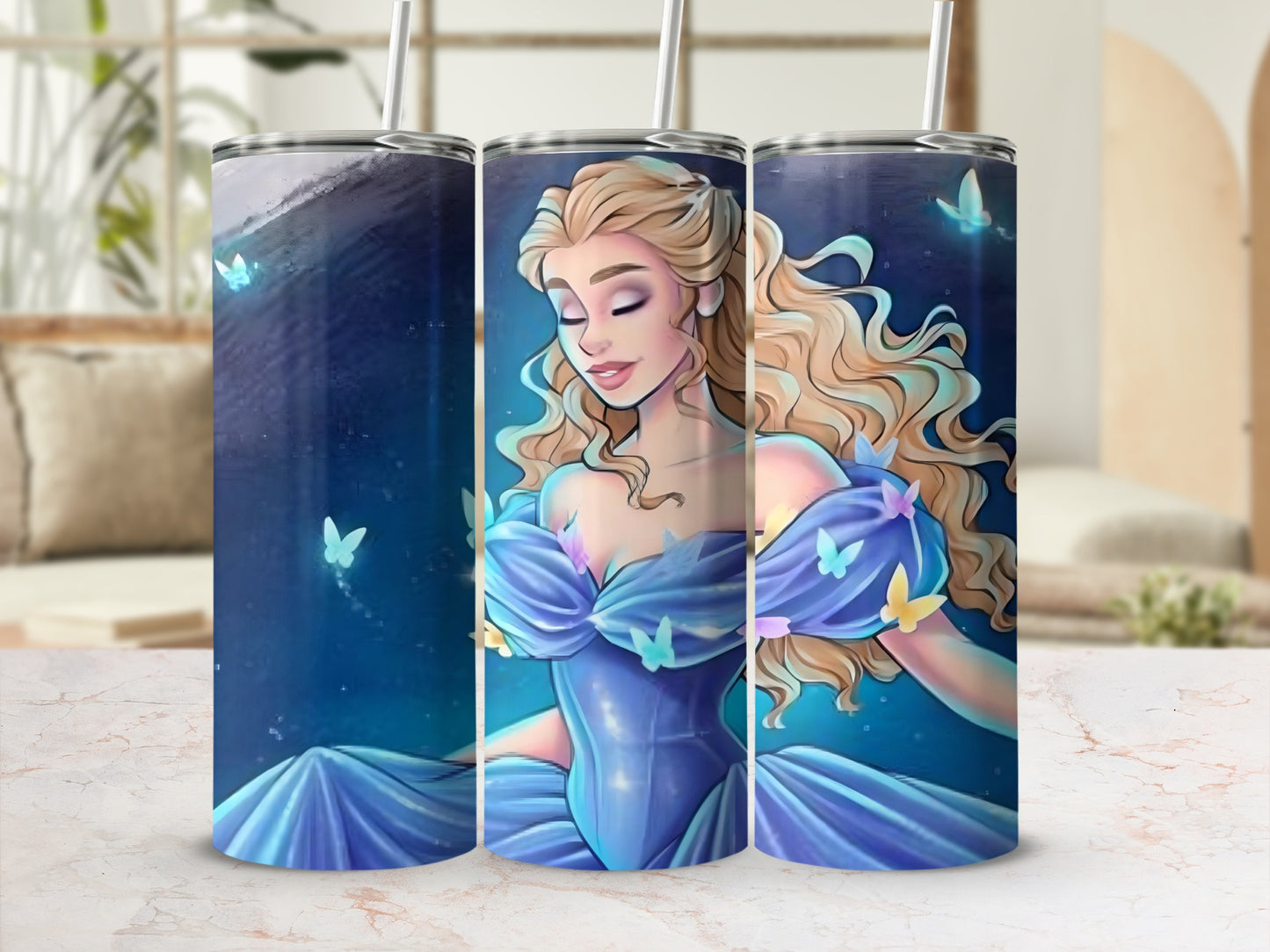 Enchanting Fairy Princess With Butterflies Tumbler