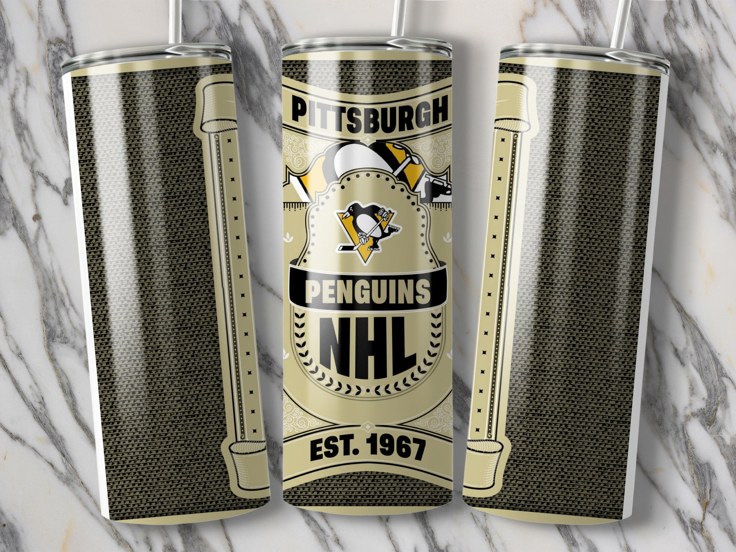 Pittsburgh Penguins NHL Established 1967 Design Tumbler