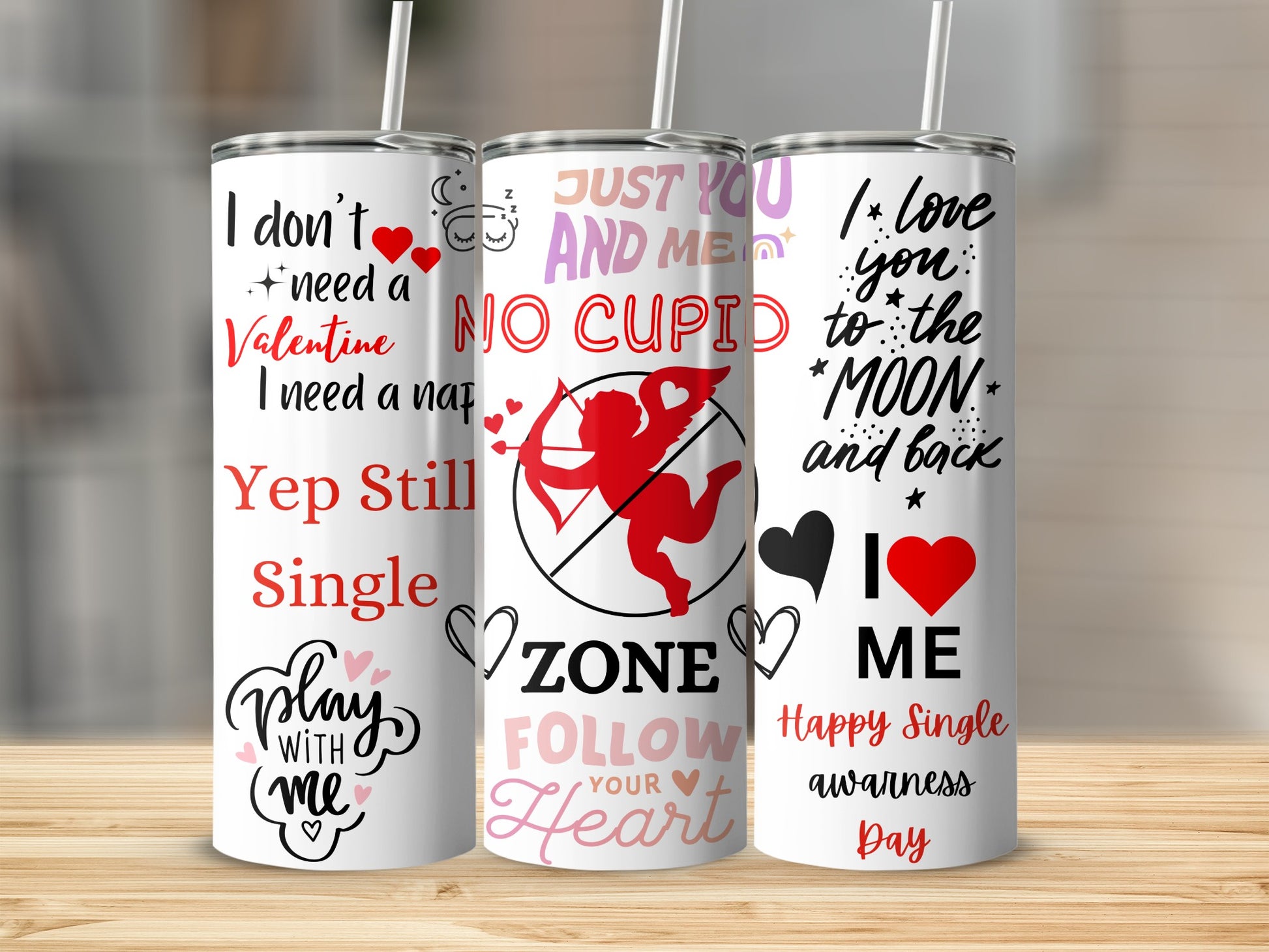 Valentine's Day Celebration Themed Tumbler Designs