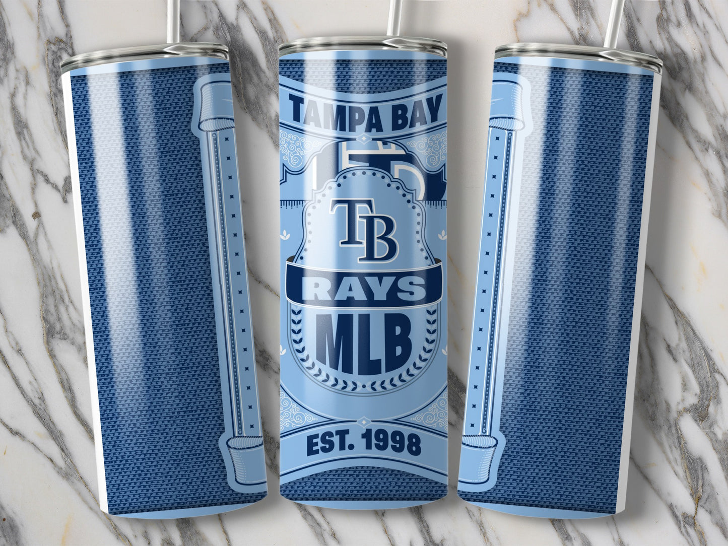 Tampa Bay Rays MLB Est 1998 Team Logo Graphic Tumbler