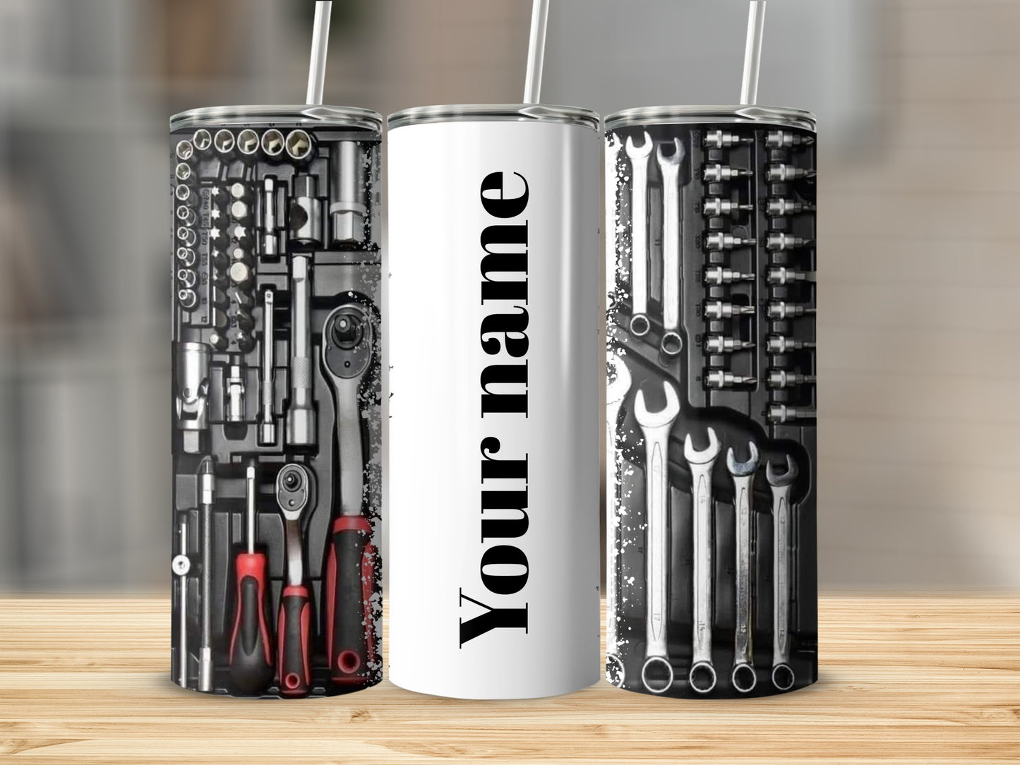 Customizable Tool and Wrench Design Tumbler
