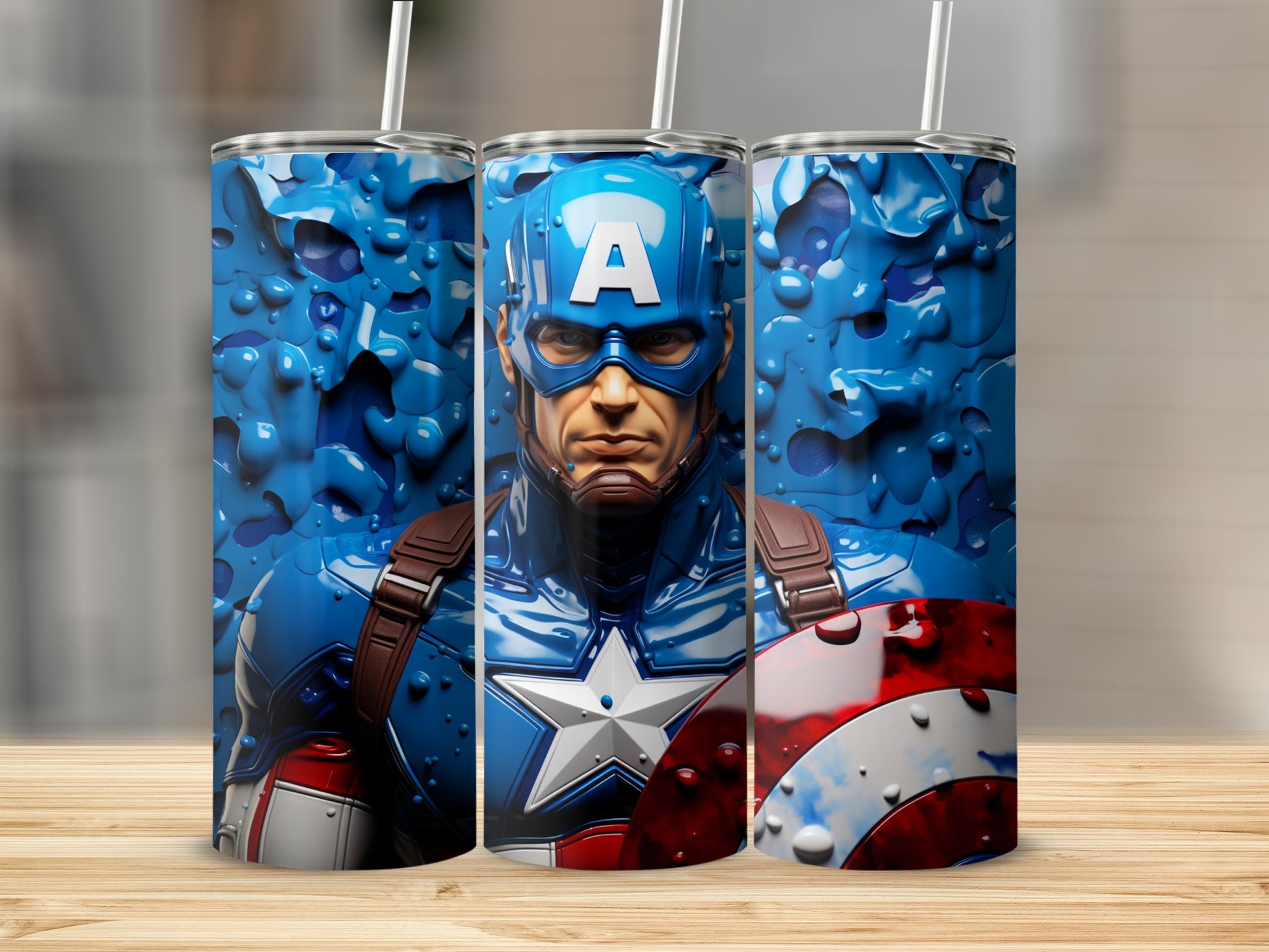 Hero-Inspired Tumbler with Vibrant Character Design