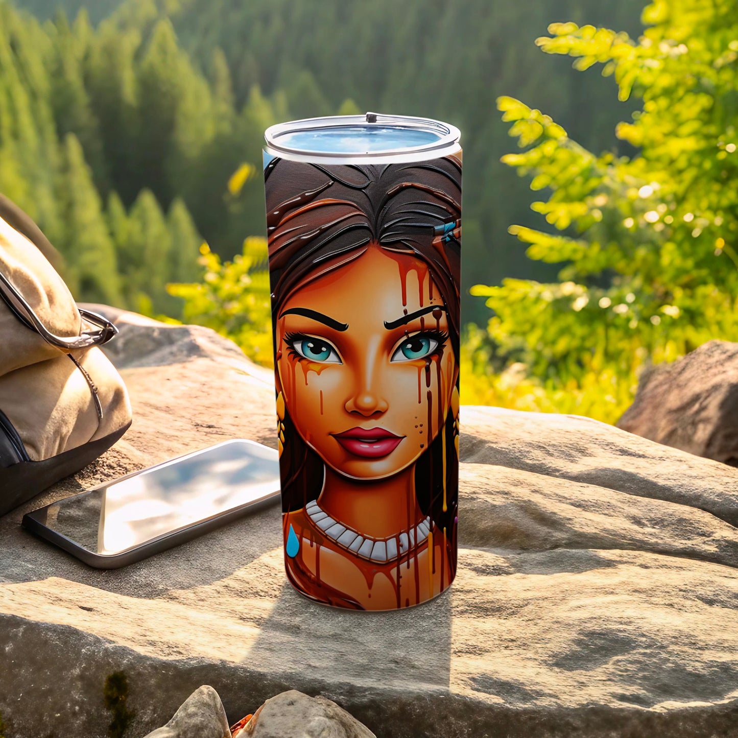 Vibrant Outdoor Adventure Themed Tumbler Cup