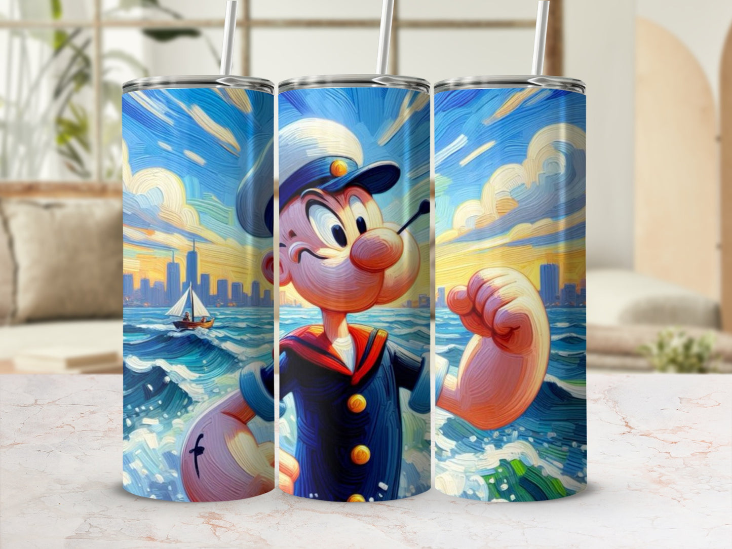 Colorful Sailor Cartoon Character Insulated Tumbler