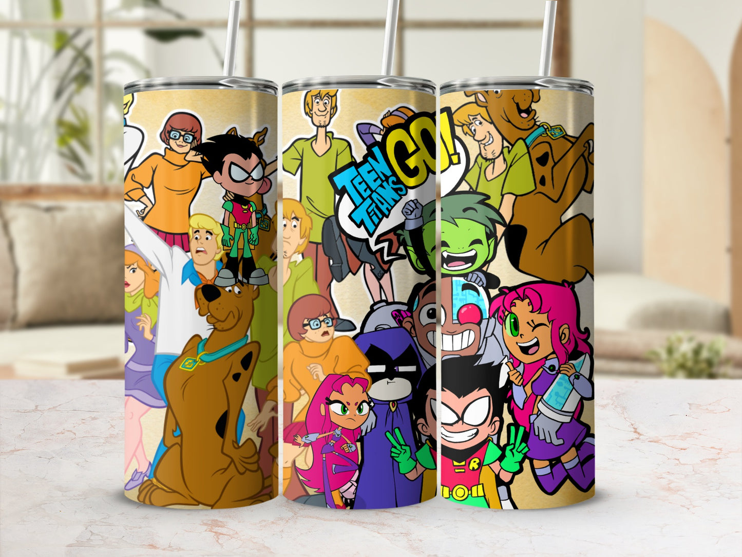 Scooby Doo and Teen Titans Go Design Tumbler