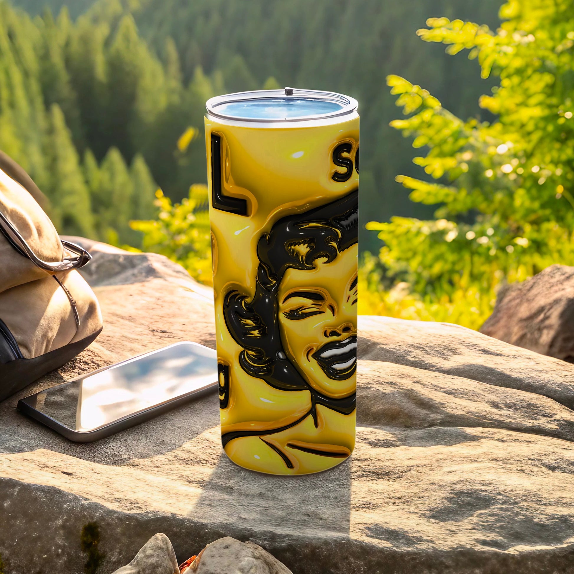 Marilyn Monroe Smile Yellow Gold Design Tall Tumbler product type