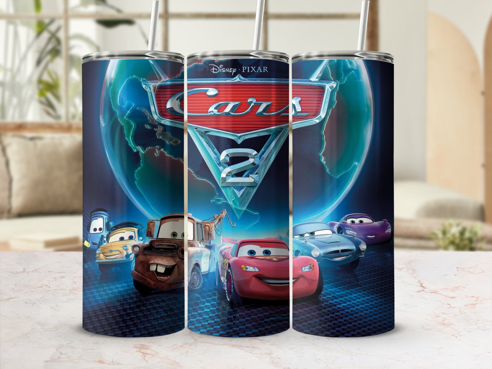 Disney Pixar Cars 2 Stainless Steel Tumbler