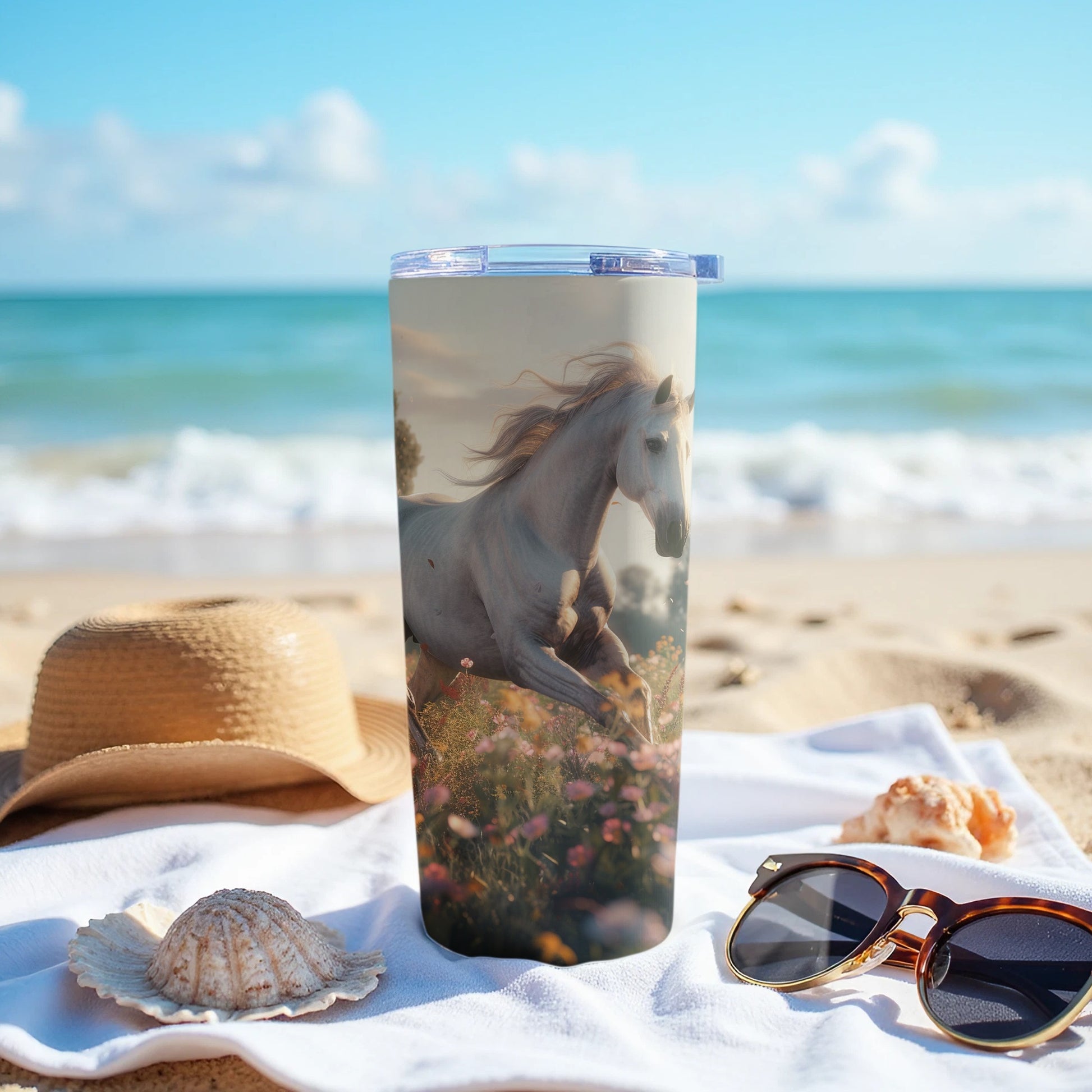 Graceful Horse Running Wildflowers Ocean Tumbler product type
Horse
White Horse
Running Horse
Equestrian
Wildflower
Floral Design
Nature Art
Ocean Scene
Beach Vibes
Summer Tumbler
Travel Tumbler
Insulated Cup
Drinkware
Animal Design
Wildlife Print
Freedom Theme
Scenic Artwork
Outdoor Lifestyle
Beach Day Tumbler