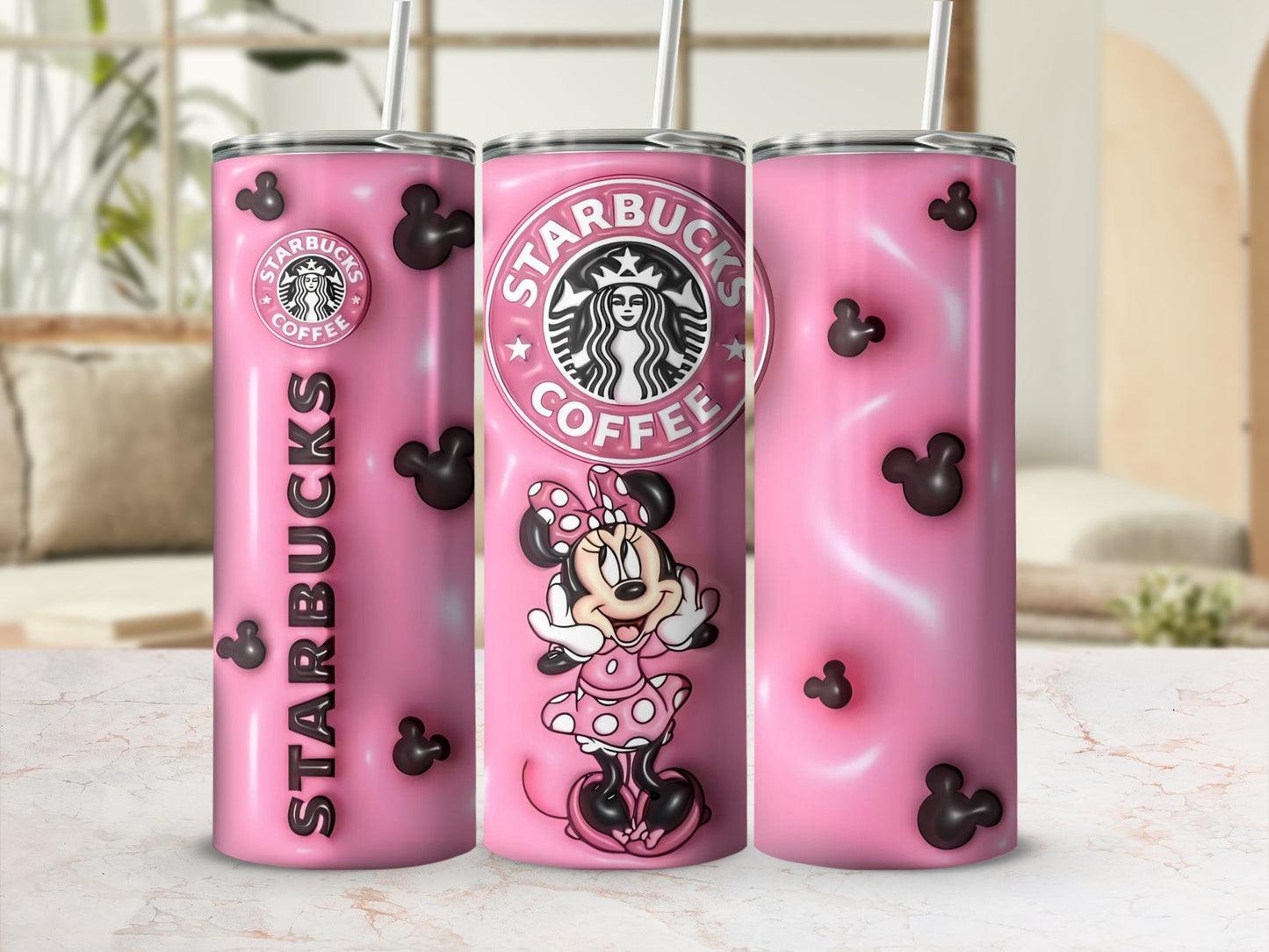 Starbucks Minnie Mouse Pink Tumbler with Straw Product