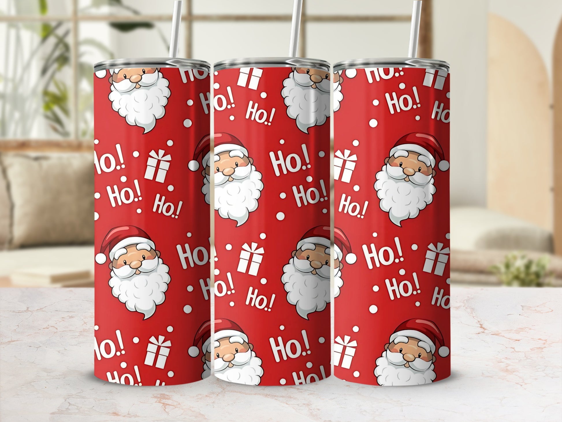 Festive Santa Claus Ho Ho Ho Christmas Tumbler Product