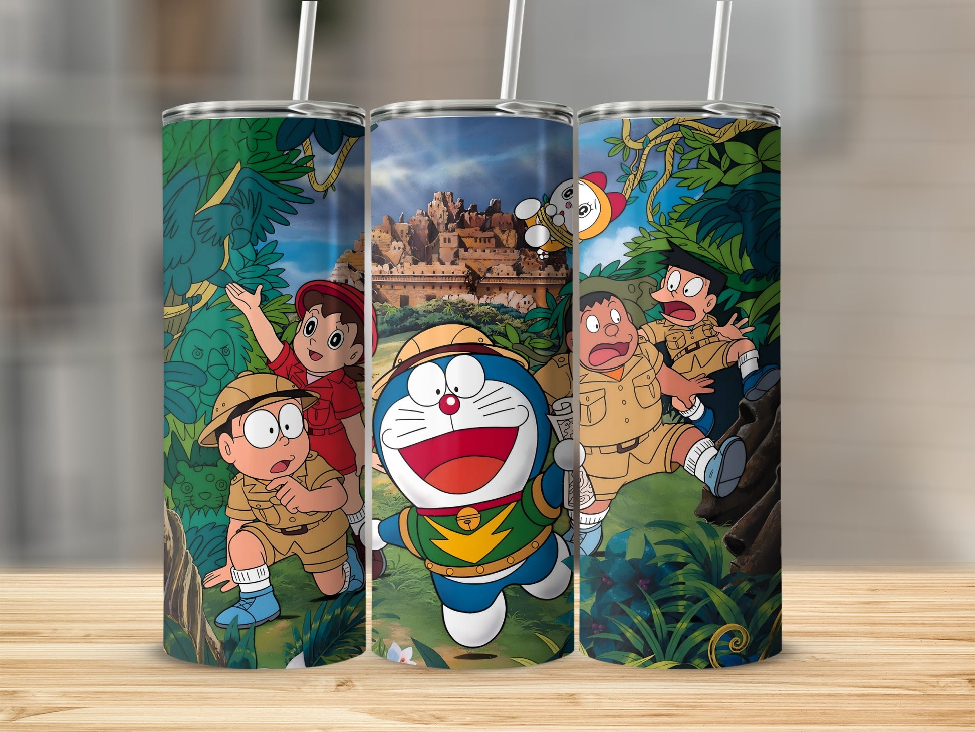 Cute Cartoon Adventure Design Stainless Tumbler